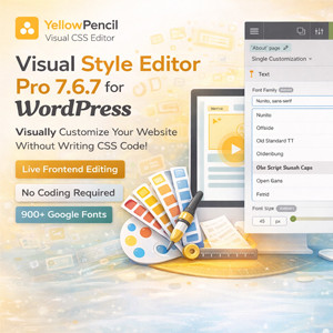 YellowPencil Visual CSS Style Editor Pro – WordPress Frontend Design Customizer Plugin